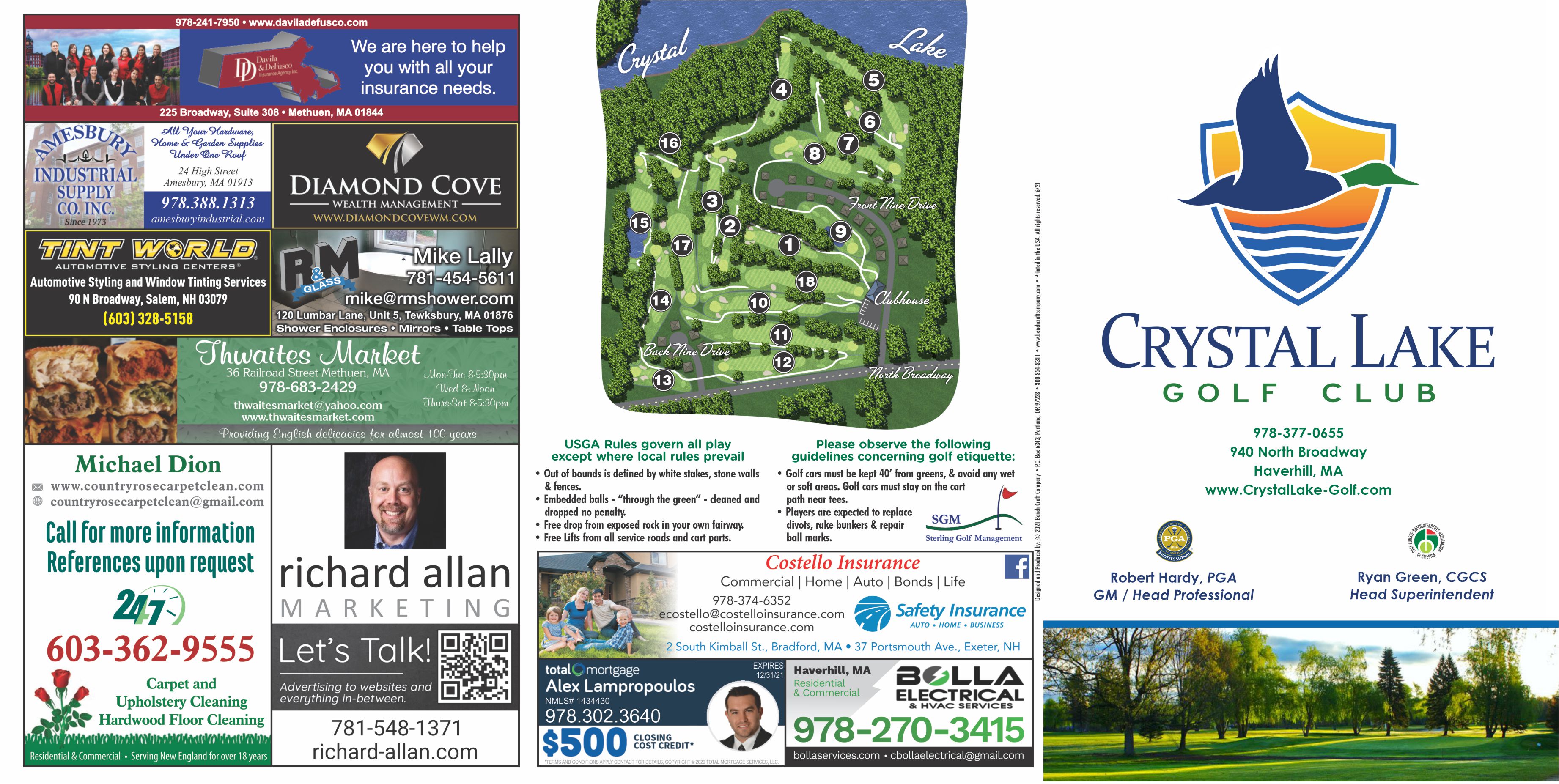 Scorecard Info Course Map Crystal Lake Golf Club   Crystal Lake Cover V2 